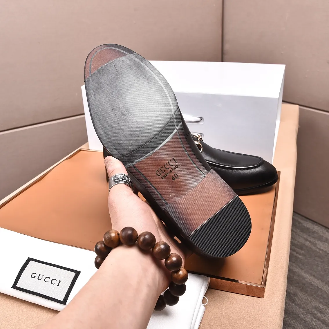 Men's shoes💰540📛📛Original (water-dyed cowhide) Gucci GUCCI official website formal shoes🌀 Italian🇮🇹imported cowhide➕top imported water-dyed cowhide lining💋Finely handmade original bottom, the real thing looks better when photographed in person Standard size 38-44